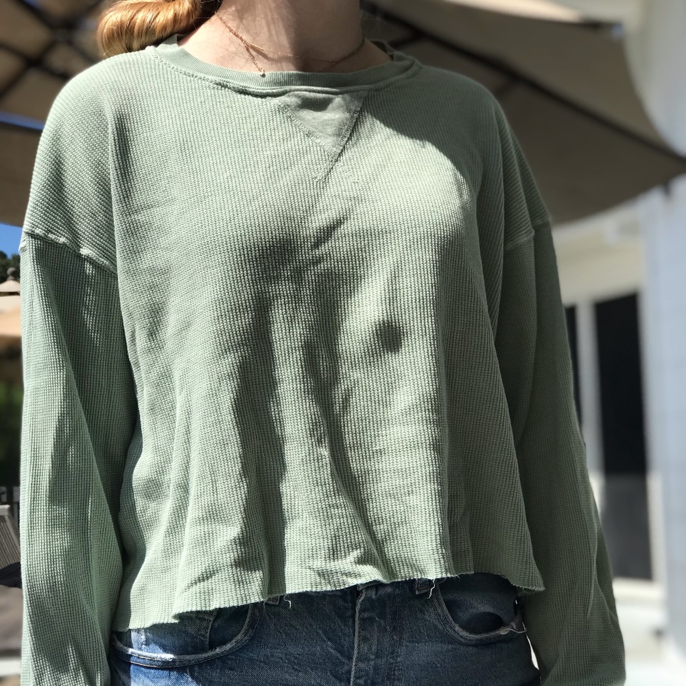 Brandy Melville Green Long Sleeve